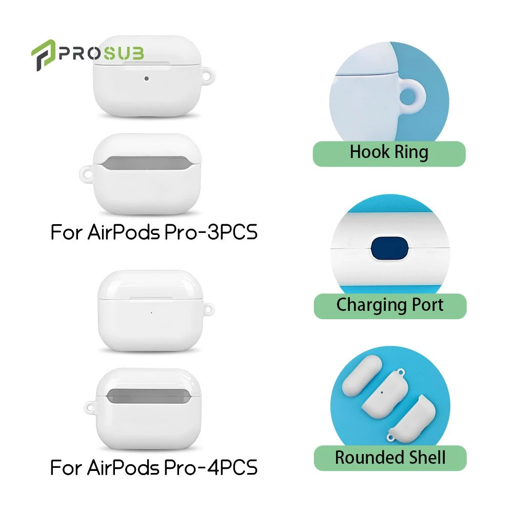 Silicone Sublimation Cases Soft Cass for Airpods with Aluminum Sheets