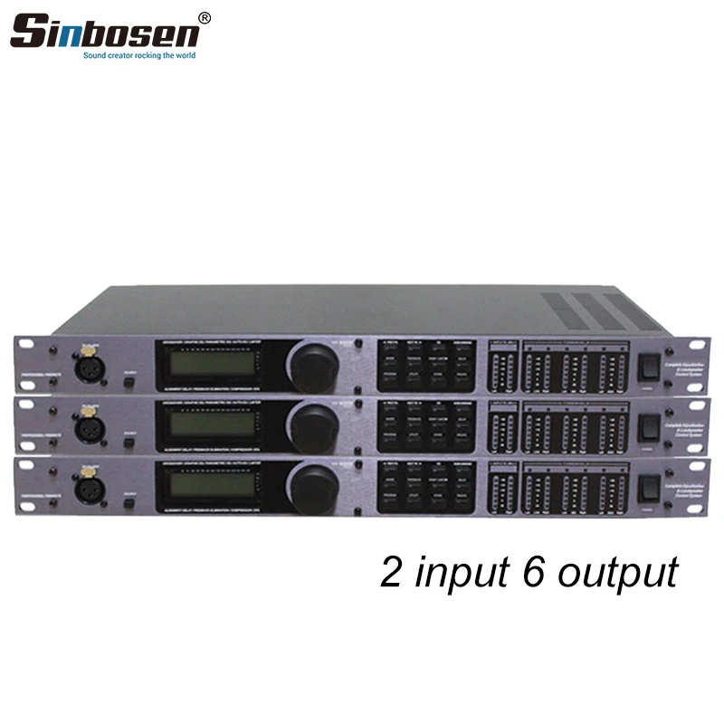 Sinbosen Professional System 2 Input 6 Output PA Audio Effect Digital Processor