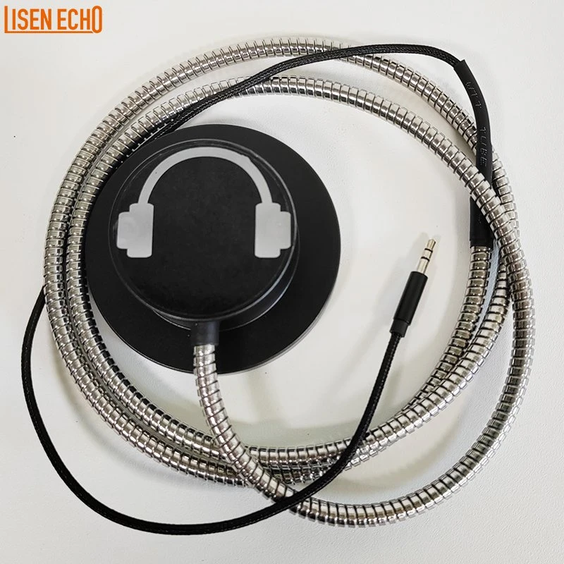 Single Cup Armour Cable Headphones with Autoplay Functionality and Magnetic Hanger for Museums