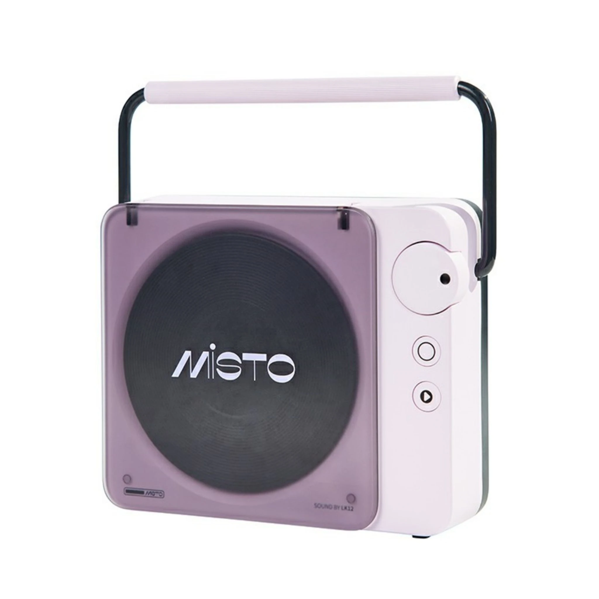 Slim Design Bluetooth Speaker with Rotating Vinyl for Desk