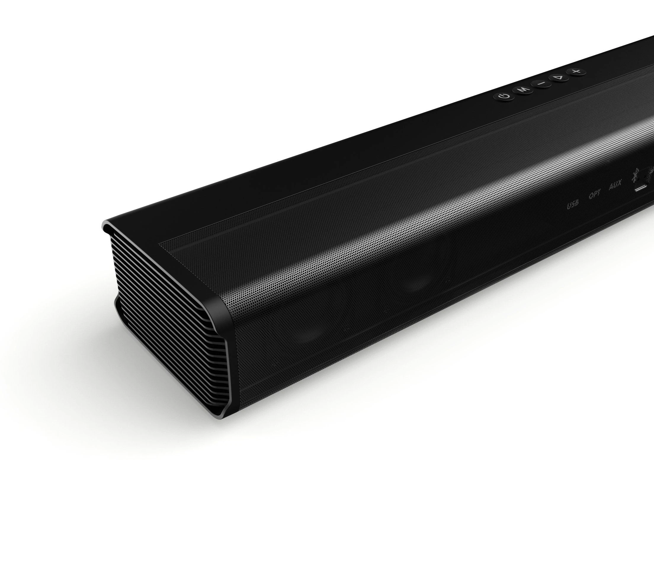 Small Soundbar for TV with Bluetooth, USB, Opt, Aux Connection, Mini Sound/Audio System for TV Speakers/Home Theater, Gaming, Projectors, 60 Watt RMS