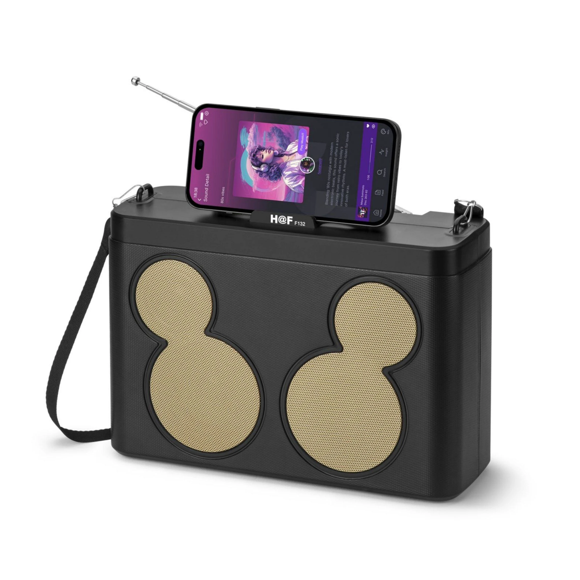Solar Panel Charging Bt Speaker Stereo Bass Outdoor Subwoofer Emergency Light Radio