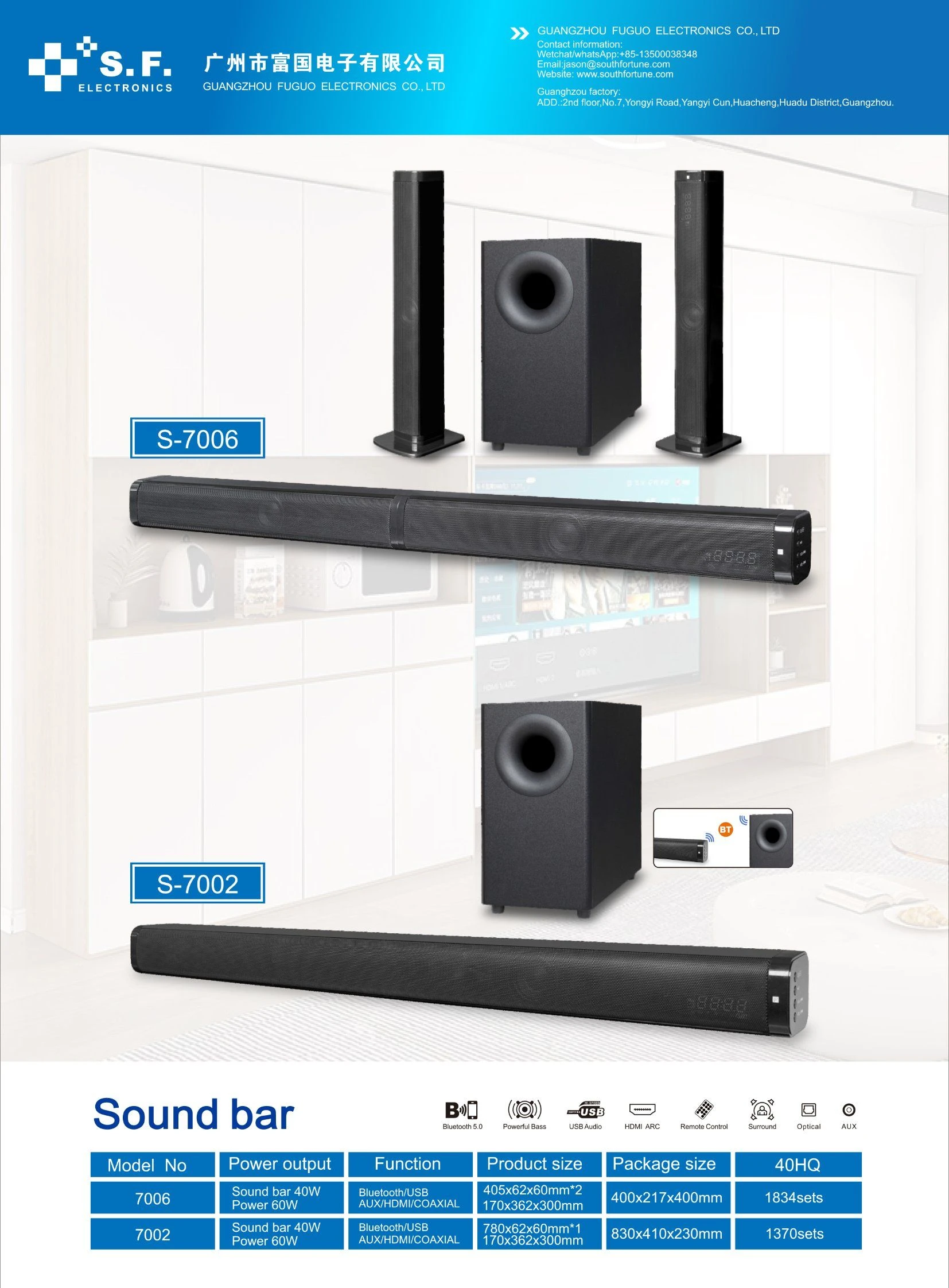 Soundbar Speaker Ultra Smart Wireless Speakers Cheap Price with USB Bluetooth