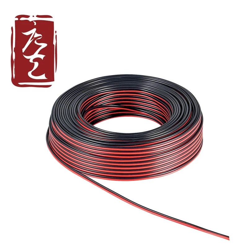 Speaker Microphone Cable Bare Copper/CCA/Aluminum Strand Wires Red/Black PVC 2*0.5mm/0.75mm/1.0mm/1.5mm/2.5mm Professional Factory CE/RoHS Approved