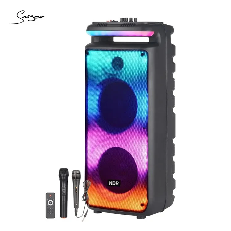 Speaker with LED Flame Light Outdoor Speaker