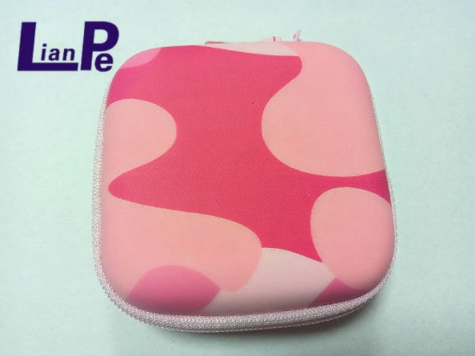 Special Design Camouflage Square Mini Shockproof Waterproof Travel Carrying EVA Earphone Storage Case