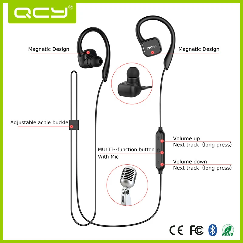 Sport Stereo Bluetooth Headset with CVC6.0 Smart Noise Reduction