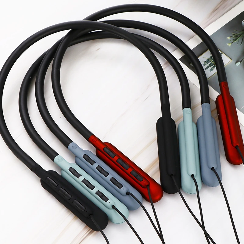 Sports Stereo Bluetooth Headphones 5.0 Neckband Style with Magnetic Bluetooth and TF Card Playback