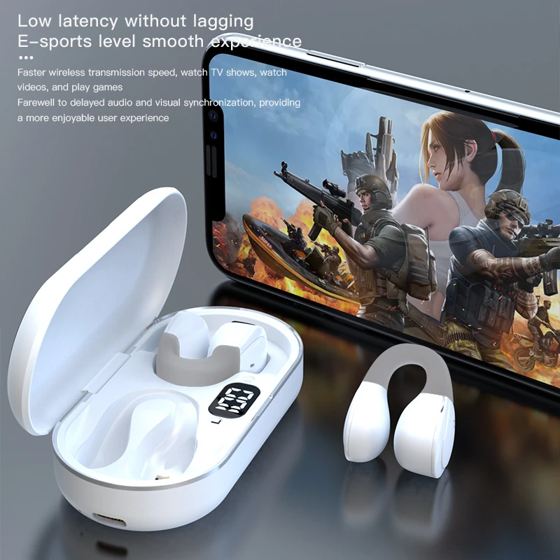 Sports Wireless Headphone Ear Hook Waterproof Handsfree Headset Comfortable Earphone