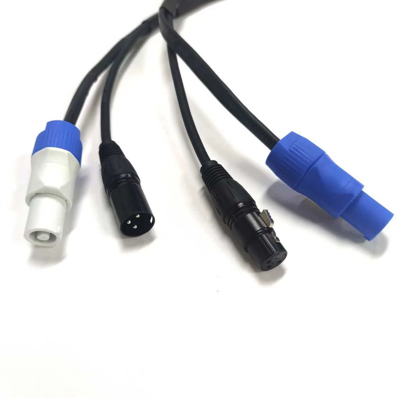 Stage Lighting LED Audio Signal Hybrid Combo DMX Cable Powercon Power Cord