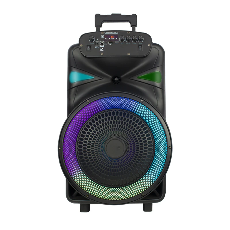 Stereo Karaoke 12 Inch Woofer Sound System and Audio Professional Music Portable Active Speakers Bluetooth Wireless Trolley