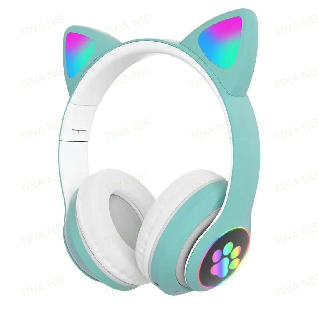 Stn-28 Cute Cat Ear Headphones Headsets Stereo Music Earphone Gaming Earbud Headset