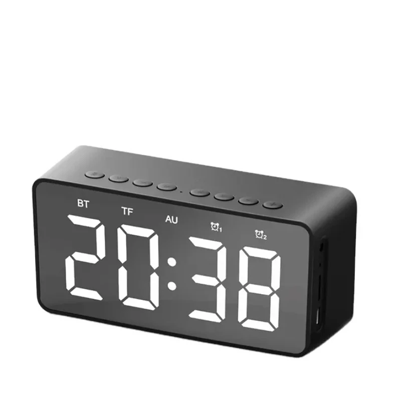 Stylish LED Cube Alarm Clock with Bluetooth Speaker and Radio