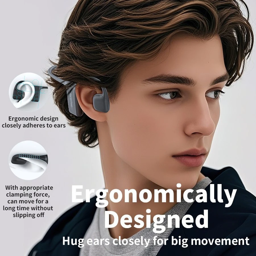 Stylish Open Ear Stereo Headphones Wireless with Bone Conduction Technology