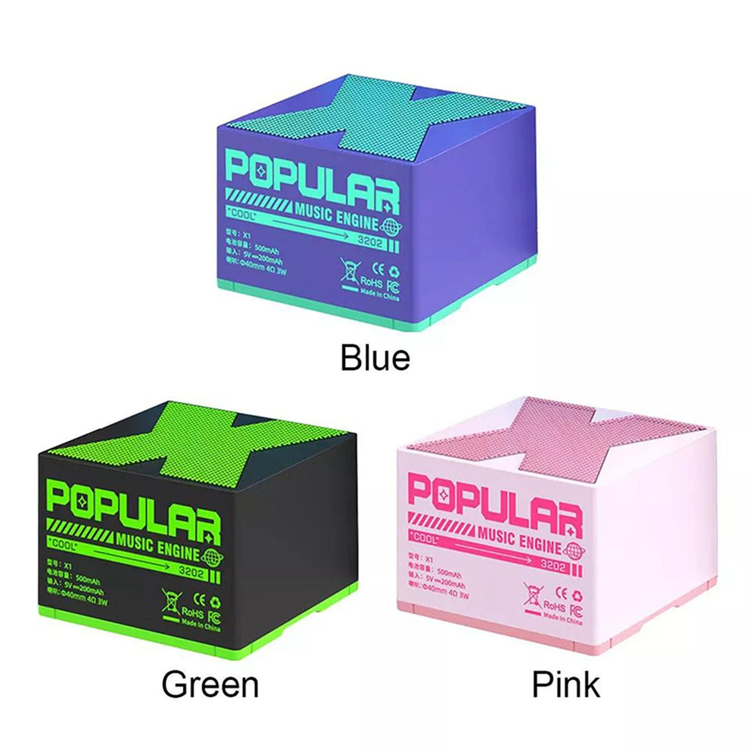 Stylish Wireless Bluetooth Speaker X1 Colorful Design Lightweight Build