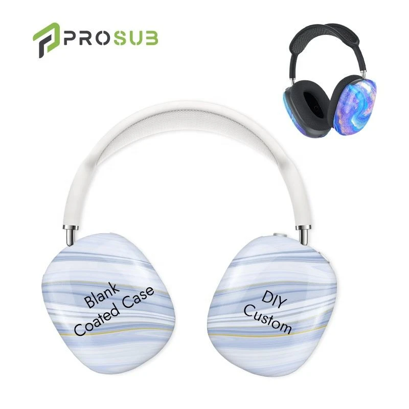 Sublimation Coated PC High Quality Airpods Max Cases of Glossy and Matte 2PCS/Set