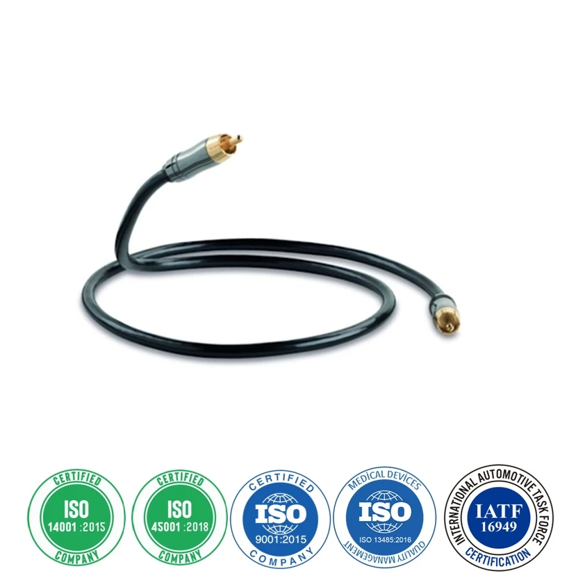 Subwoofer Cable Copper Wire OFC Speaker Cable 6.35mm Mono Audio Cable Assembly