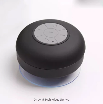 Suction Cup Mini Wireless Bluetooth Speaker Ipx4 Waterproof Shower Loudspeaker – Black