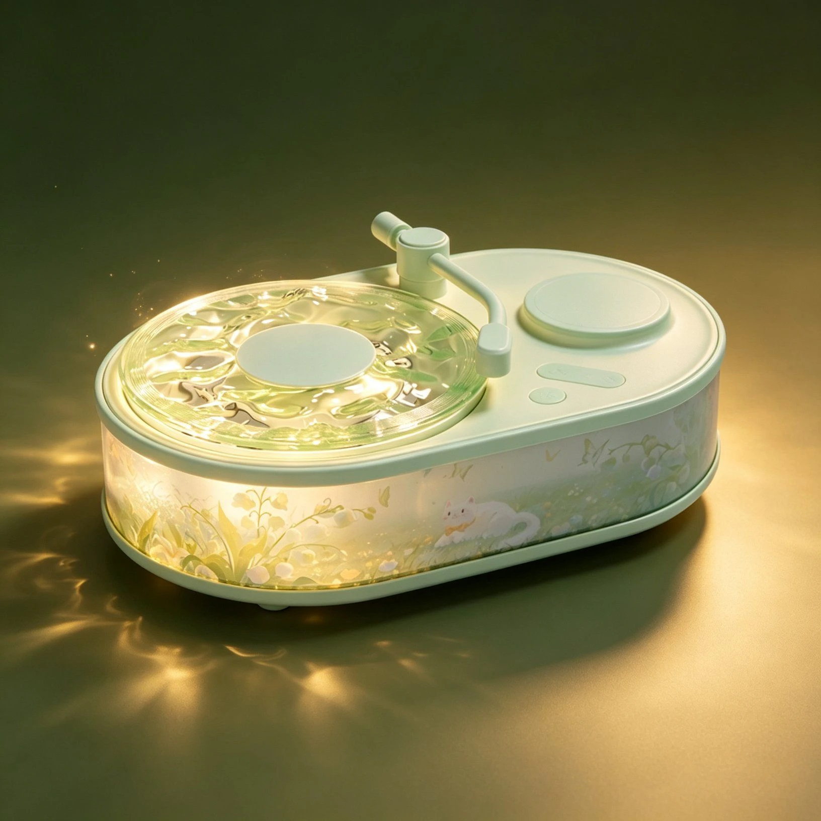 Surround Sound Ambient Bluetooth Speaker with Panoramic Art for Gift