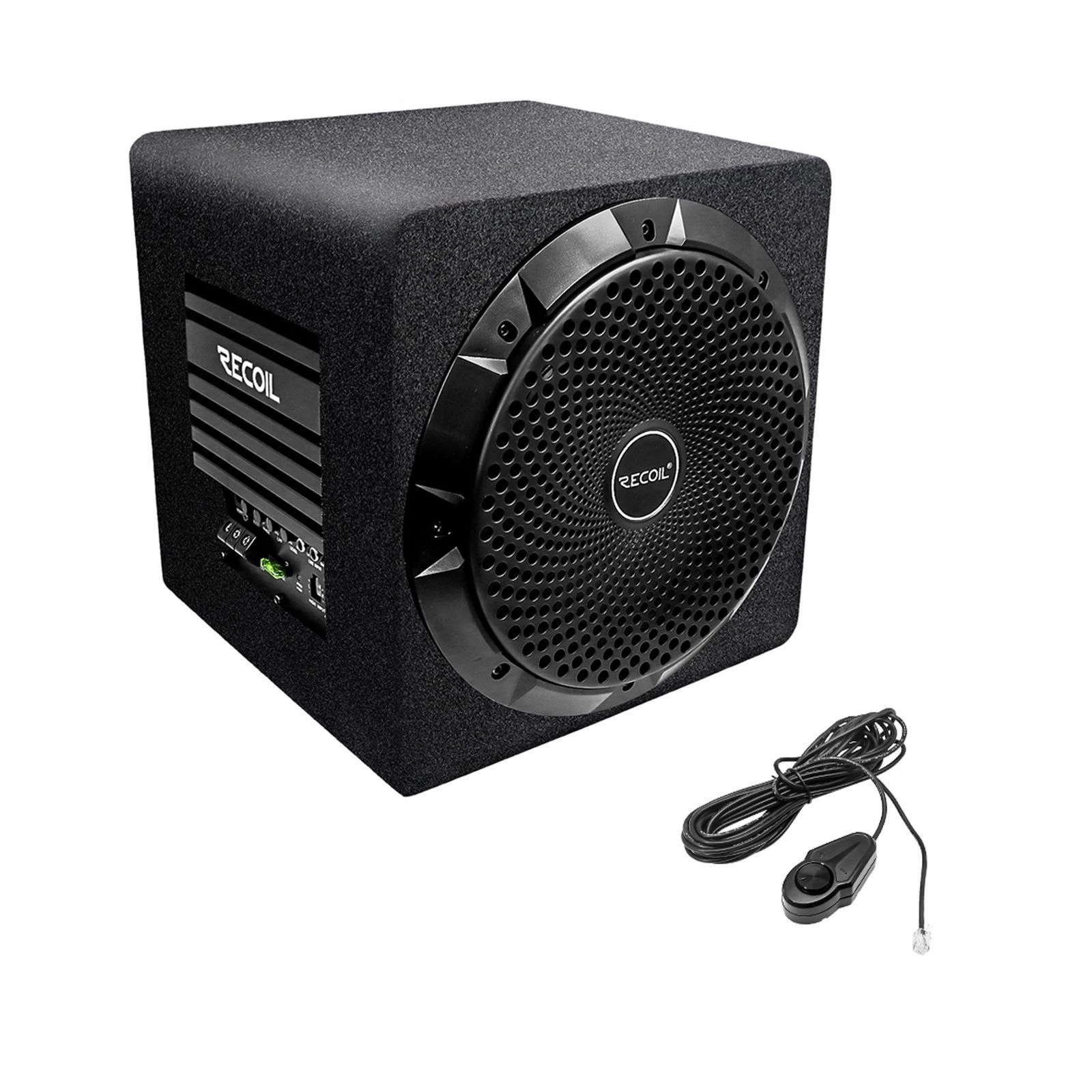 Sw8p Car Audio 8 Inch Active Subwoofer with Passive Radiator, Built-in 600W Amplifier