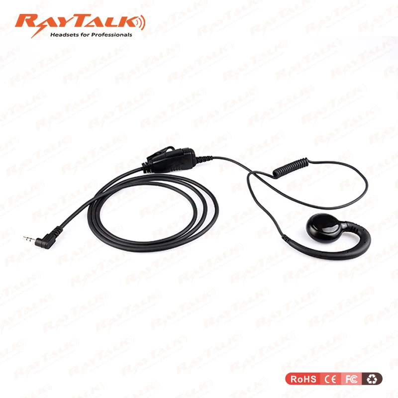 Swivel C Shape Headset for Walkie Talkie with 3.5mm Jack for Hytera Poc Radio