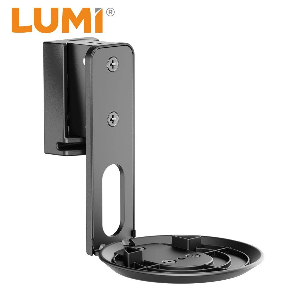 Swivel Tilt Adjustable Single Black Metal Speaker Bracket Easy Install Wall Mount for Sonos Era 100