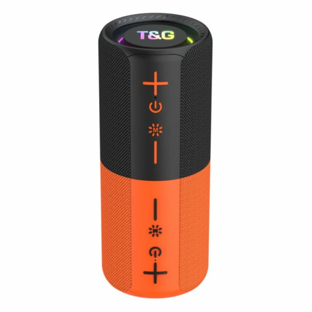 T&G Tg491 20W Metal Magnetic 2 in 1 Bluetooth-Compatible 5.4 Speaker LED Lights Outdoor Subwoofer