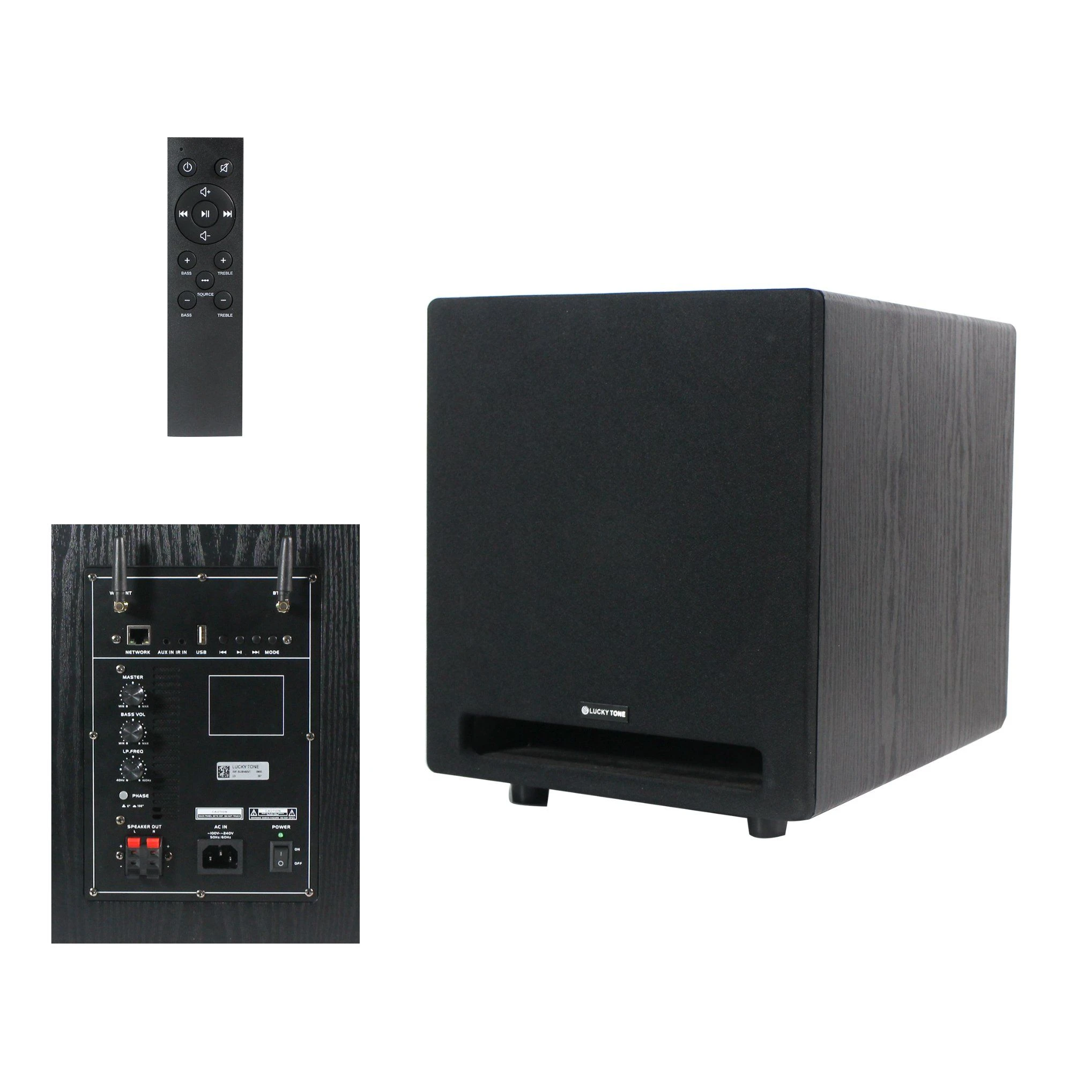 T Multi-Room WiFi Bluetooth 2.1-Channel Active Subwoofer Single 150W Subwoofer with USB and Aux Inputs
