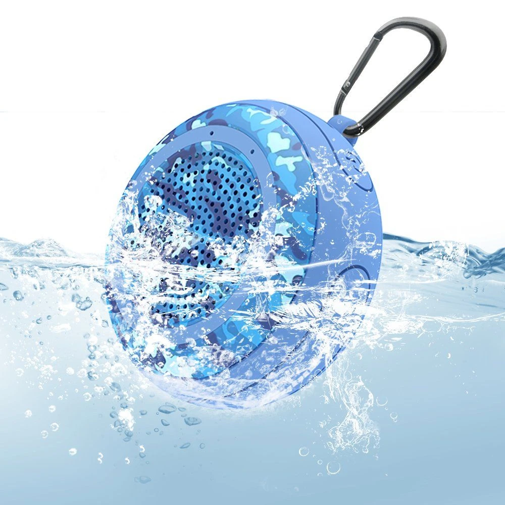 T101, Portable Bluetooth Speaker, Ipx7 Waterproof Small Floating Pool Wireless Mini Shower Speaker, Built-in Mic Support TF Card
