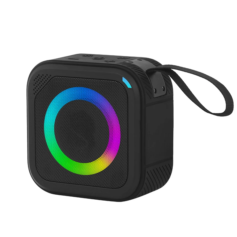 T103 Portable Outdoor Blue-Tooth 5.4 Speaker, Ipx7 Waterproof Wireless Speaker with RGB Light, Tws for Camping Shower Party
