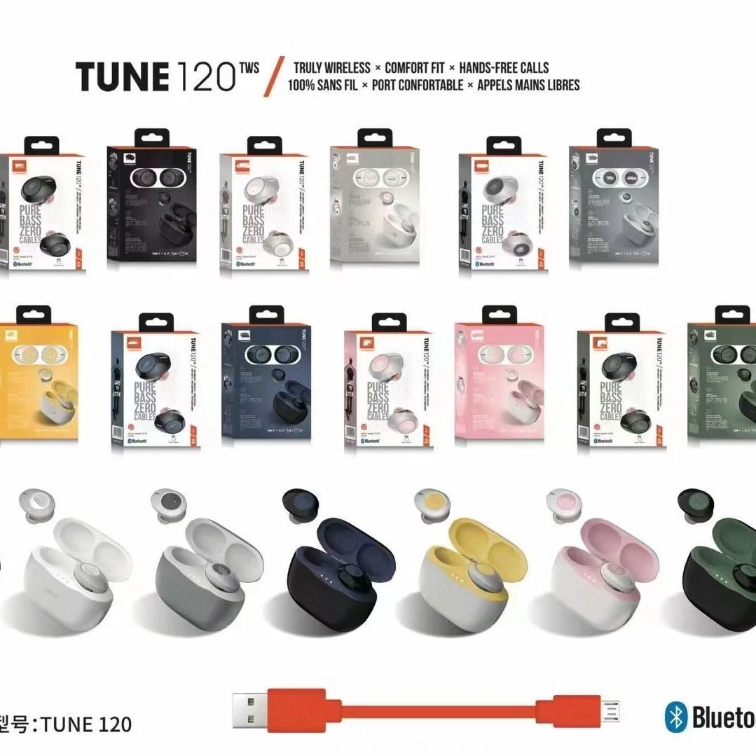 T120 True Wireless Stereo Bass Sport Bluetooth Headphones