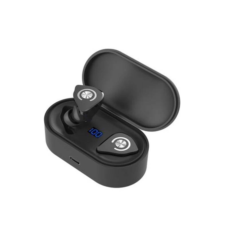 Top Amazon 500mAh Large Capacity LED Display Magnetic Invisible M9 in Ear Earbuds Bluetooth Headset