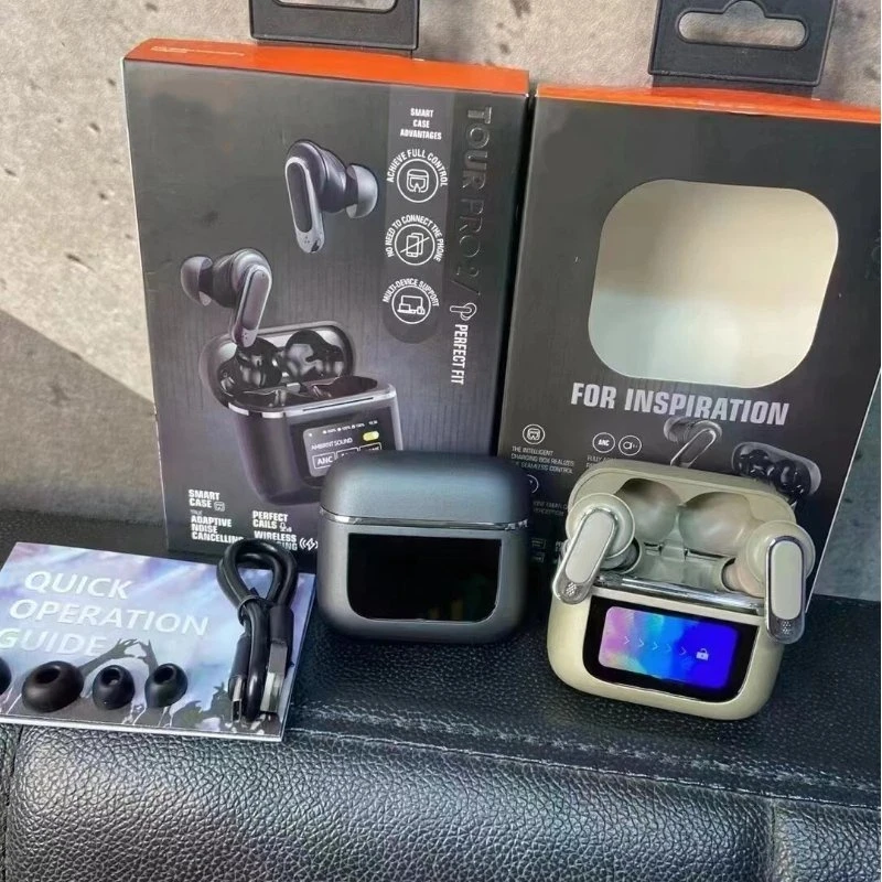 Tour PRO 2 Earphone Wireless Bluetooth Earbuds Anc Noise Canceling Headphone in Ear Touch Screen Controls