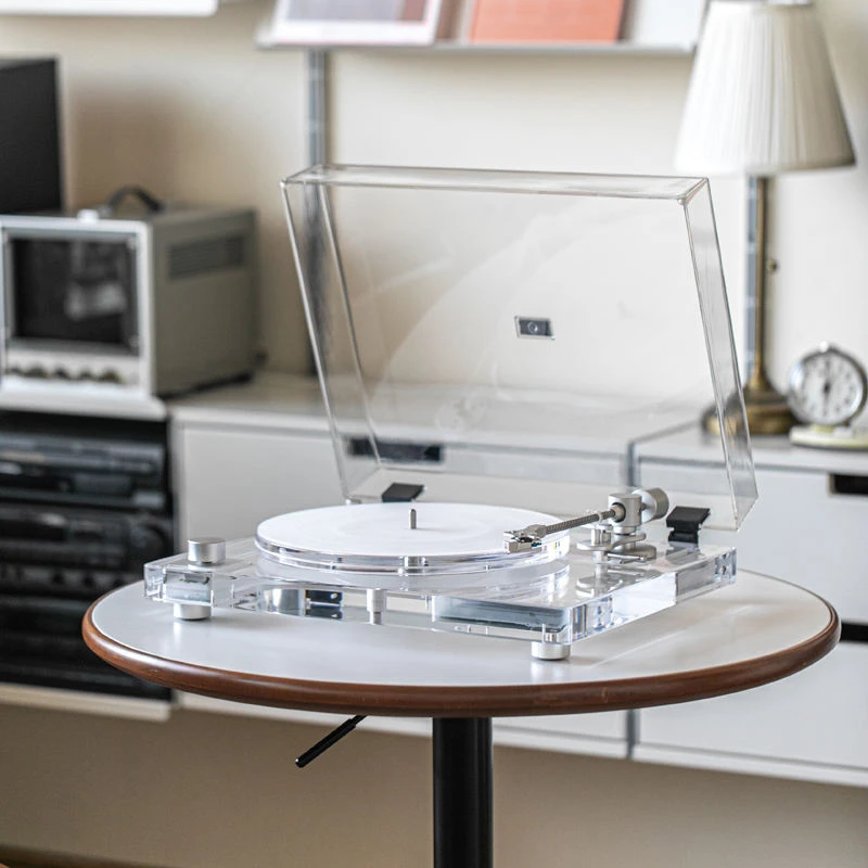 Tr-L70 Vinyl Stereo Speaker Phonograph Transparent Acrylic Pickup Vinyl Lp Turntable