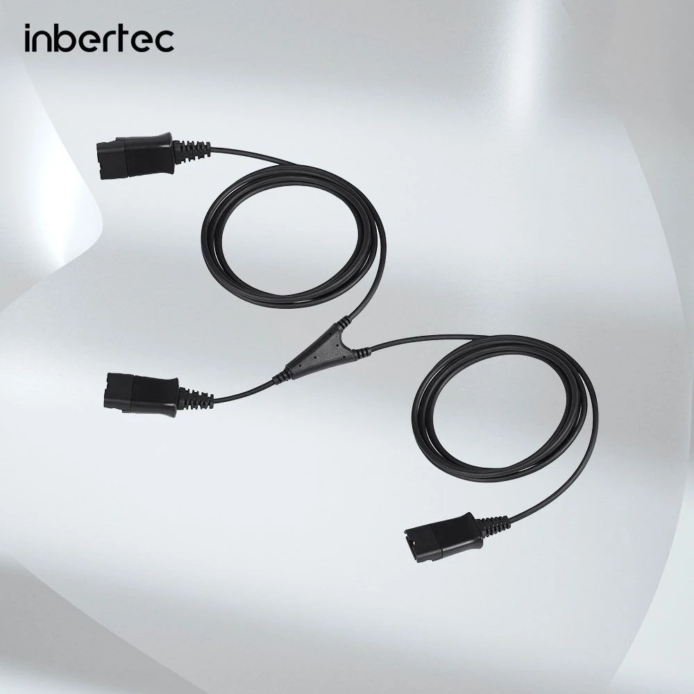 Trainer Cable for Training Call Center Compatible with Plantronics Qd Headsets