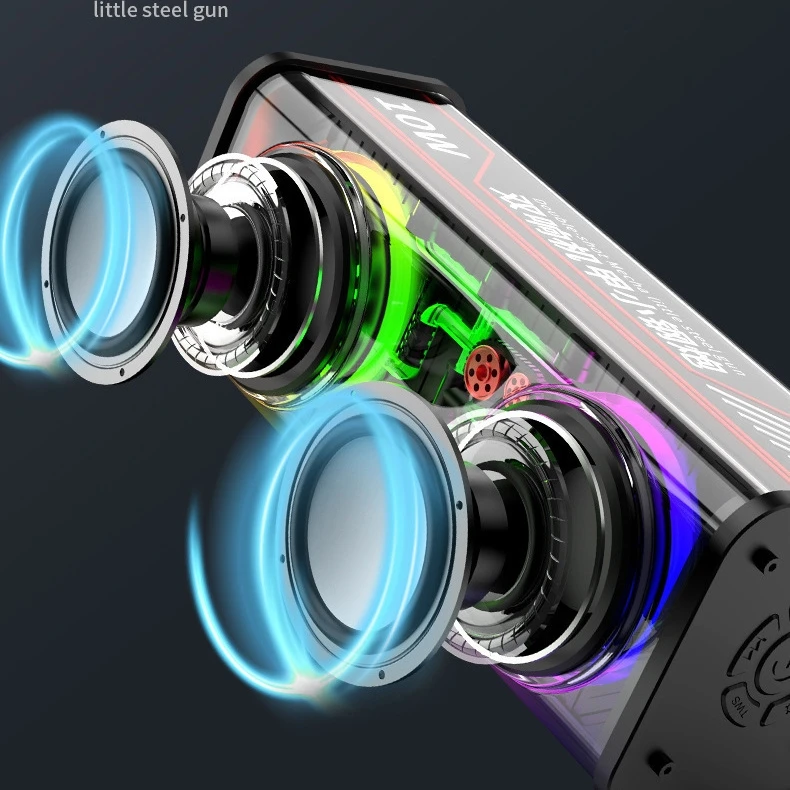 Transparent Mecha Speaker with Bluetooth 5.0 and RGB Light Speaker