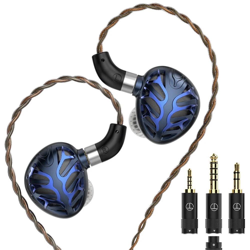 Trn Azure Dragon 2.5+3.5+4.4mm Wired HiFi Earphone 14.6mm Planar Diaphragm Detachable in-Ear Headset