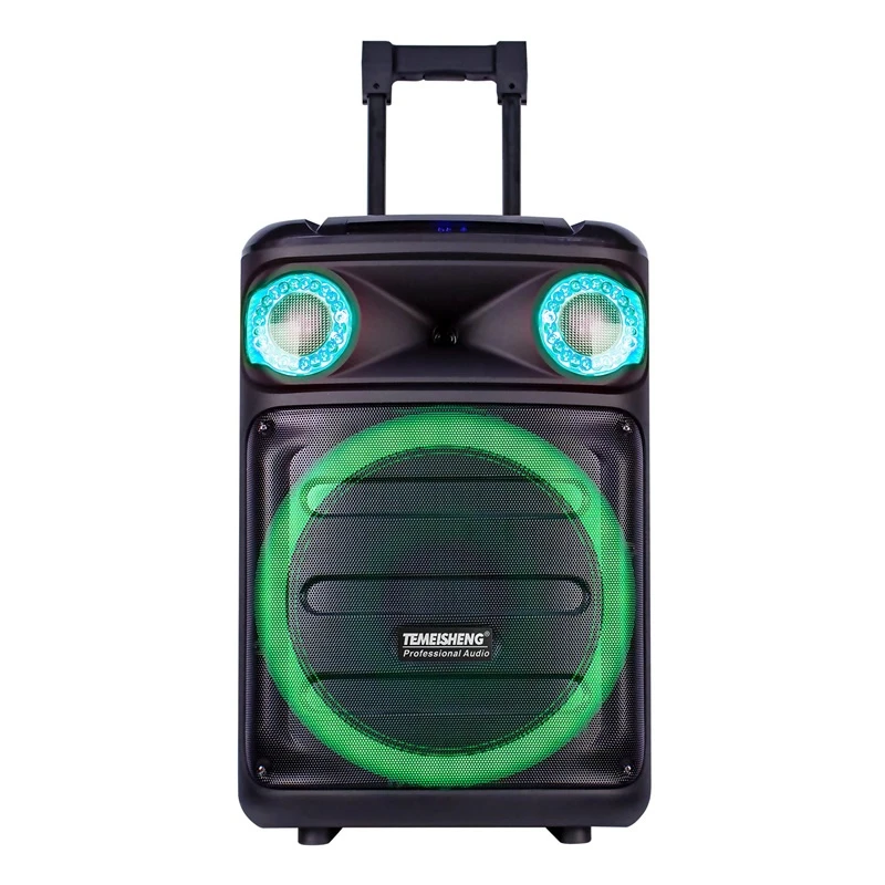 Trolley Speaker New Design Karaoke Speaker with Colorful LED Light