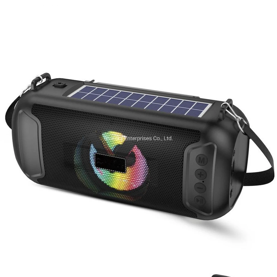 Tw218 Outdoor Portable Wireless Bluetooth Speaker with Torch Solar Panel Charging
