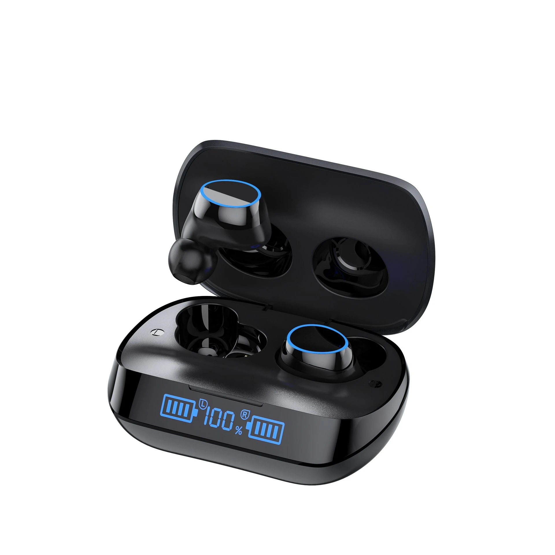 Tws Bluetooth Earphones with Digital Display, Touch Control, Waterproof, Stereo, High-Quality Sound and Noise Reductio