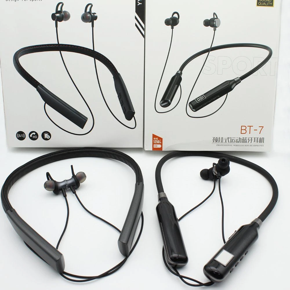 Tws Bt-7 Yy-706 Earbuds Wireless Earbuds Neck-Mounted Sports Waterproof Wireless Earphones