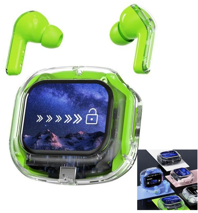 Tws High-Quality Earphone Bluetooth in-Ear Headphones LCD Touch Control Earbuds
