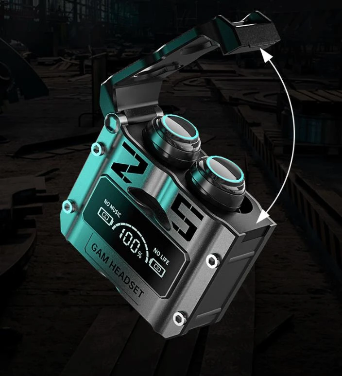 Tws M25 Low Latency Earphone 8d HiFi LED Light Touch Wireless Headsets in-Ear Gaming Earbuds