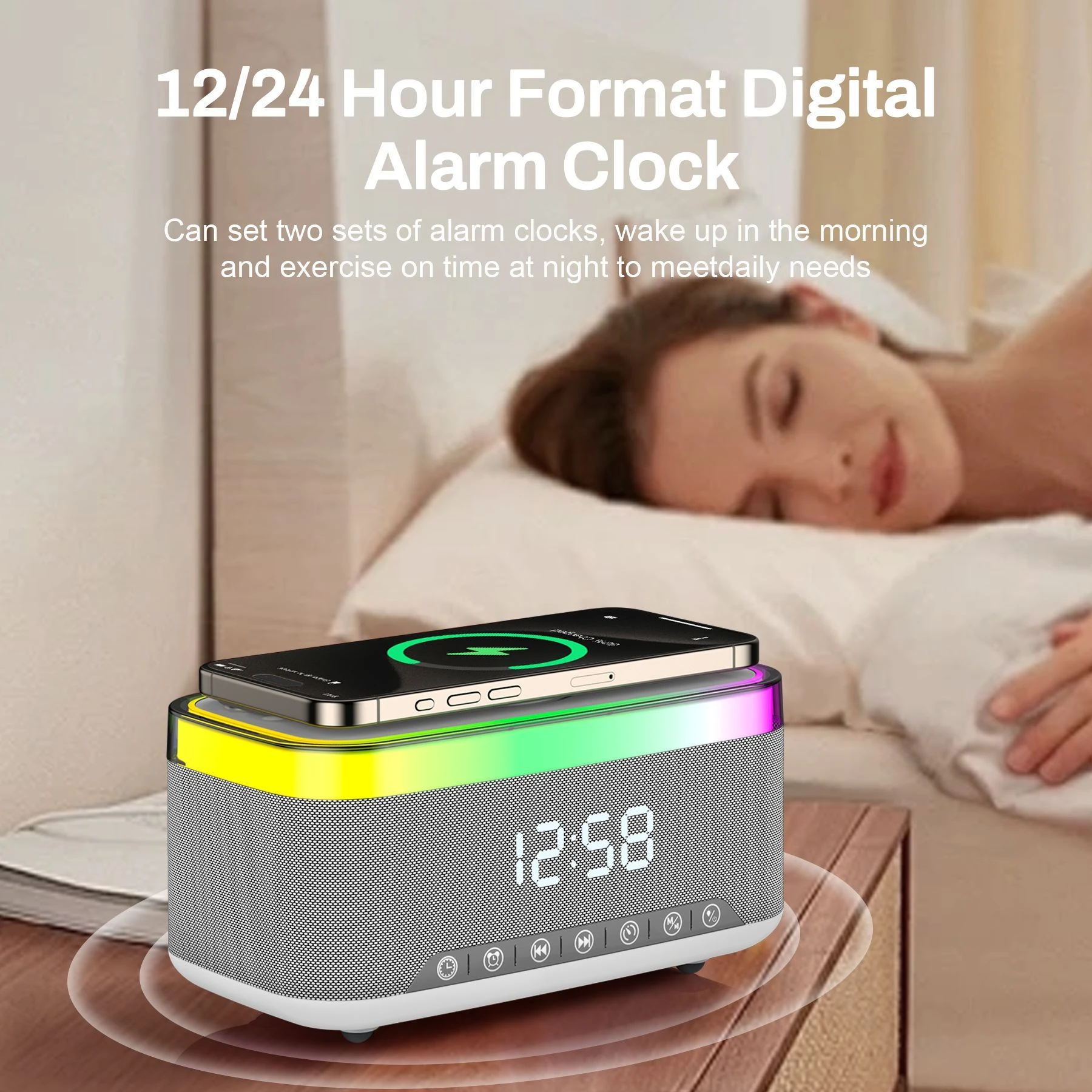 Tws Wireless Bluetooth Speaker, Portable Stereo Pairing Sound, Loud Audio for Home Party Travel Outdoor