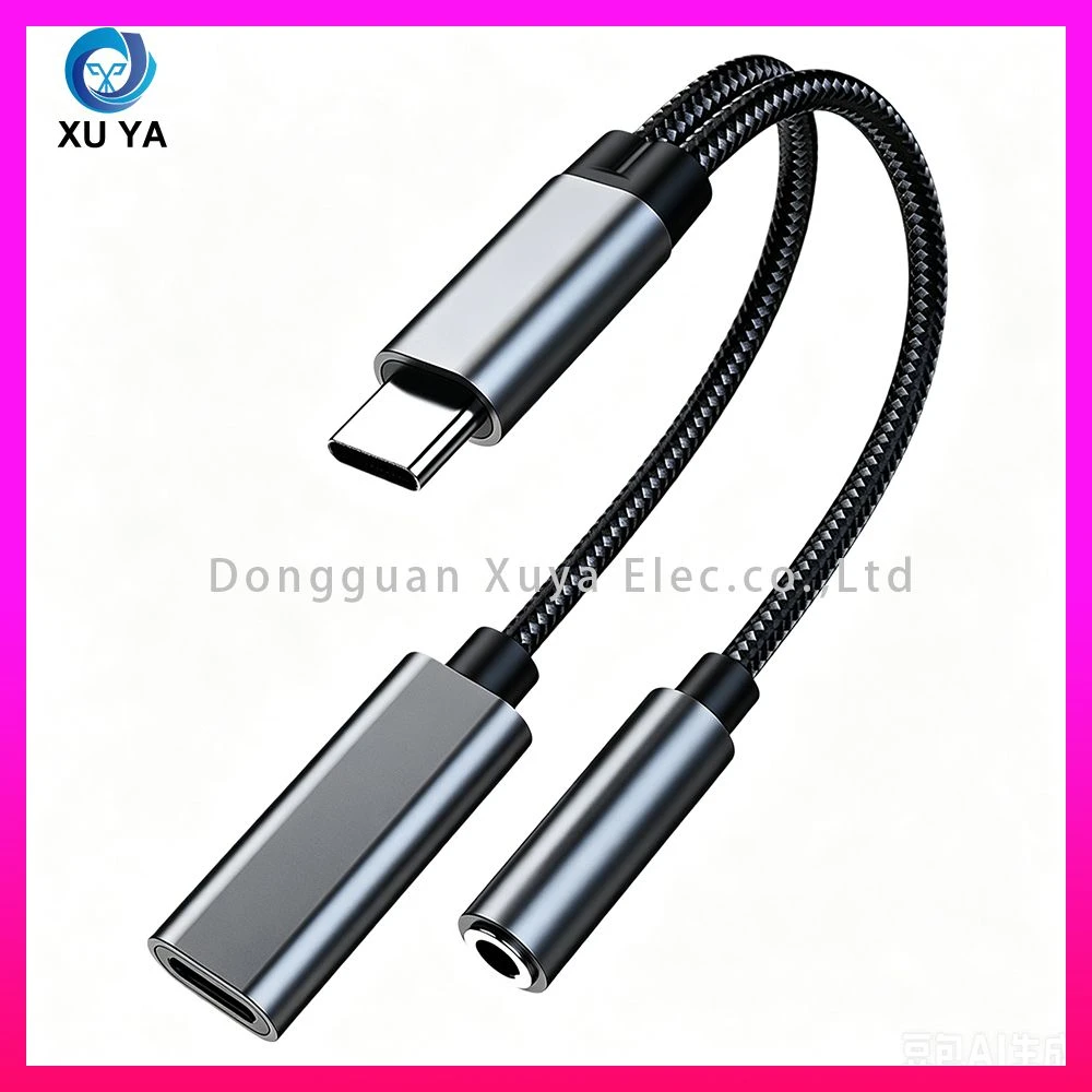Type-C 2-in-1 3.5mm Audio Adapter, Cx31993 HiFi Headphone Dongle with Fast Charging Function Supplier