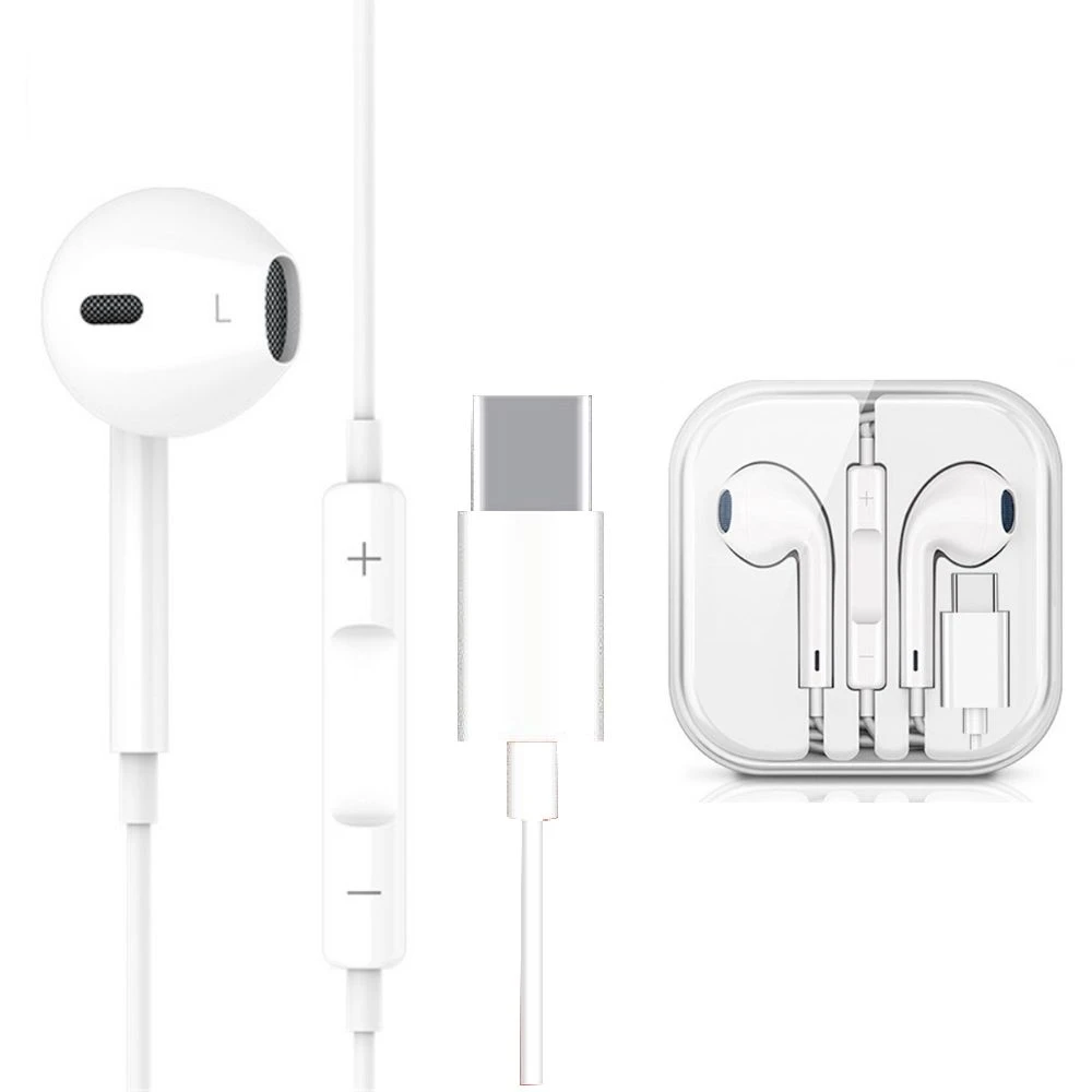Type- C Stereo Earphone Earbuds Wired Headphones Earpods with Mic Pg2