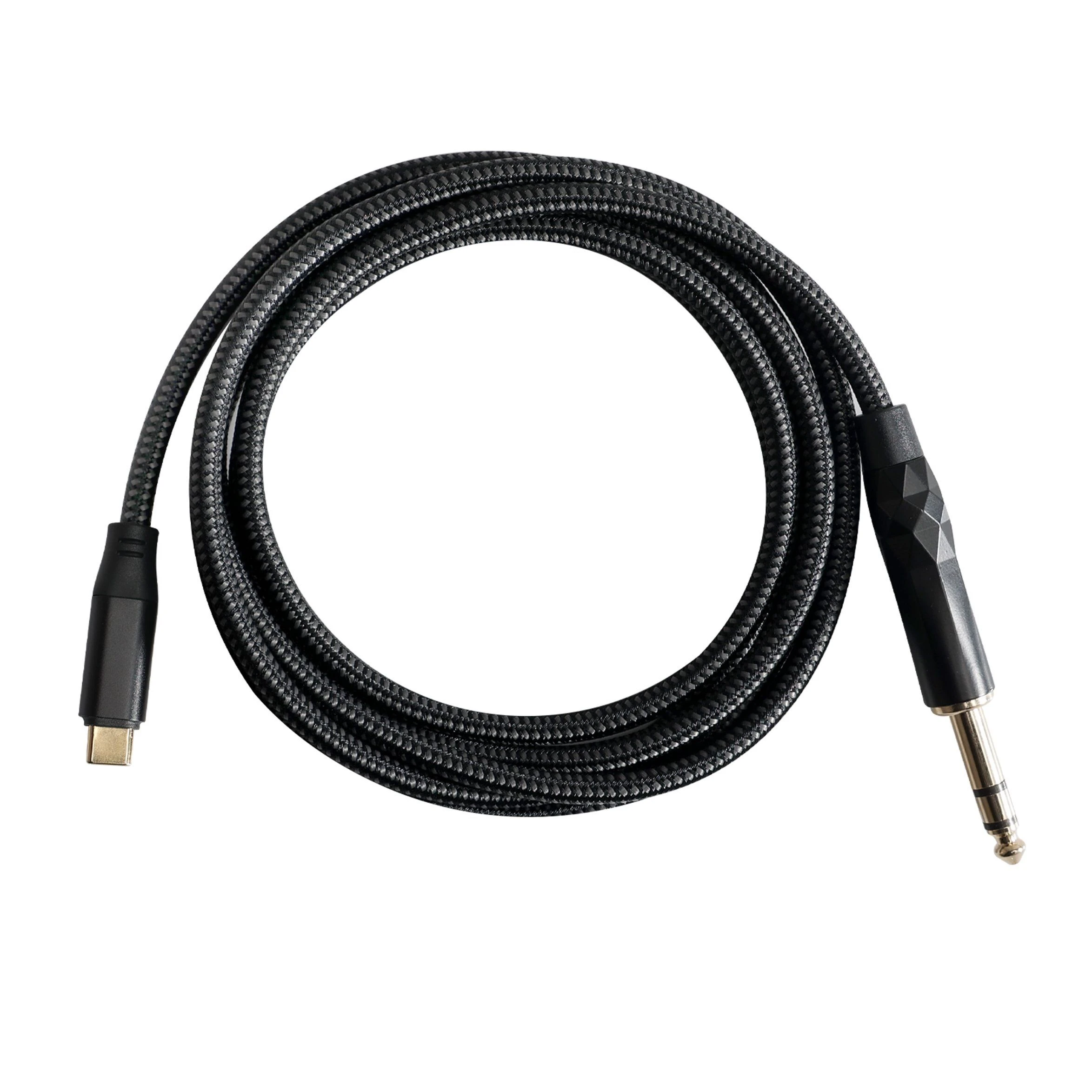 Type C USB C to 6.35mm 1/4 Trs Plug Y Branch Splitter Audio Cable