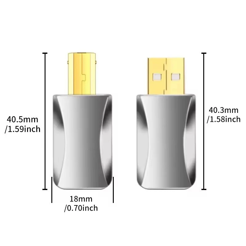 USB 1.0 2.0 Plug a B Port Audio Cable Connector Male Gold Plated Insert Nickle Plated Alloy Shielding