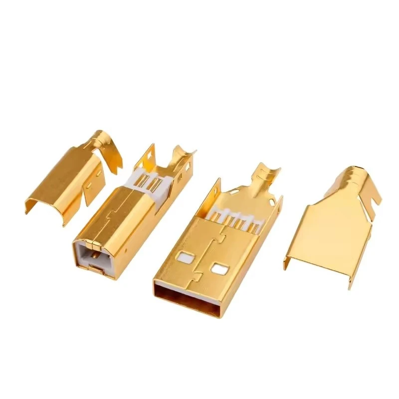 USB 2.0 Type-A Type-B Male Gold-plated-Copper Decoding DAC Sound Card Terminal Connector