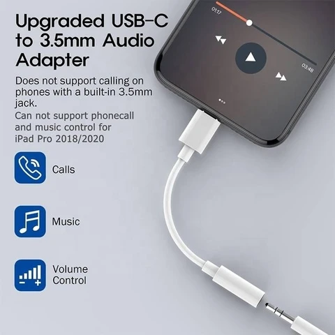 USB-C to 3.5mm Audio Adapter Cable
